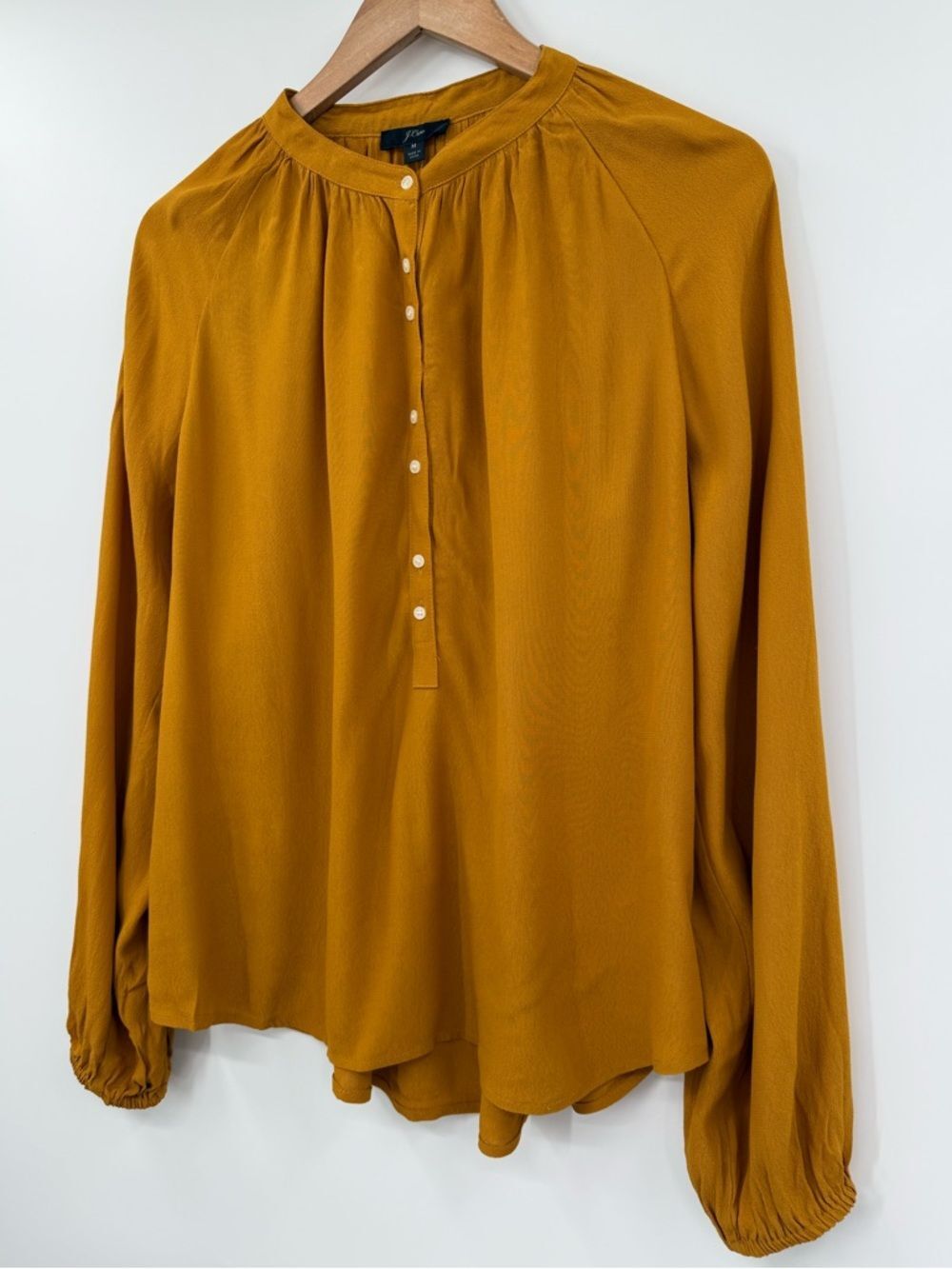 ✦NWT J.Crew Drape Popover Top | Mustard | Medium